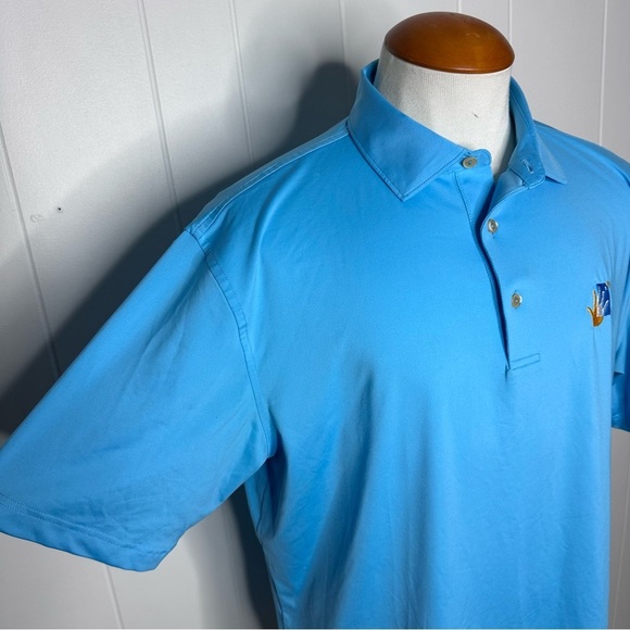 Peter Millar Summer Comfort Blue Polo Shirt - Picture 5 of 9